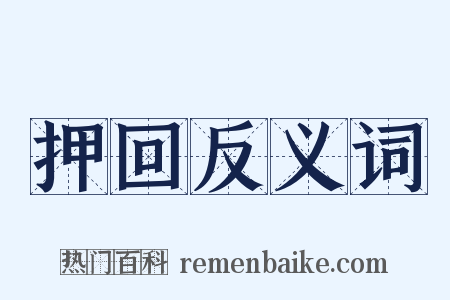 押回反义词是什么意思的图片